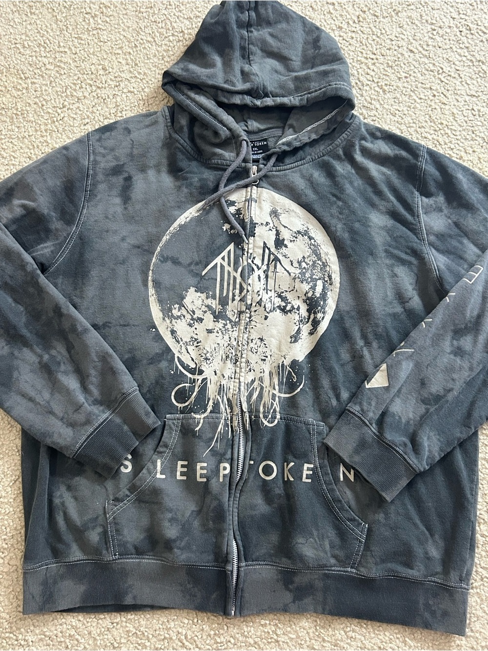 Sleep Token Take Me Back To Eden Tie Dye Zip Up Hoodie Hot Topic XXL
